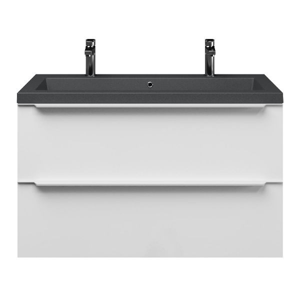Lucilla badmeubel 100 cm hoogglans wit