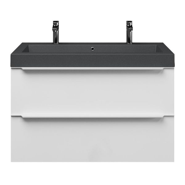 Lucilla badmeubel 100 cm hoogglans wit