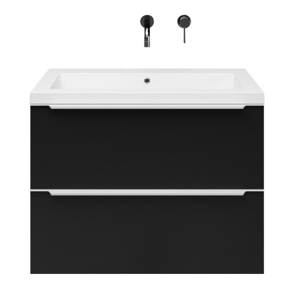 Lucilla badmeubel 80 cm mat zwart