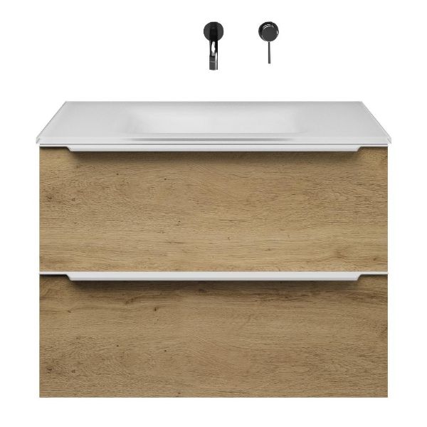 Lucilla badmeubel 80 cm warm eiken