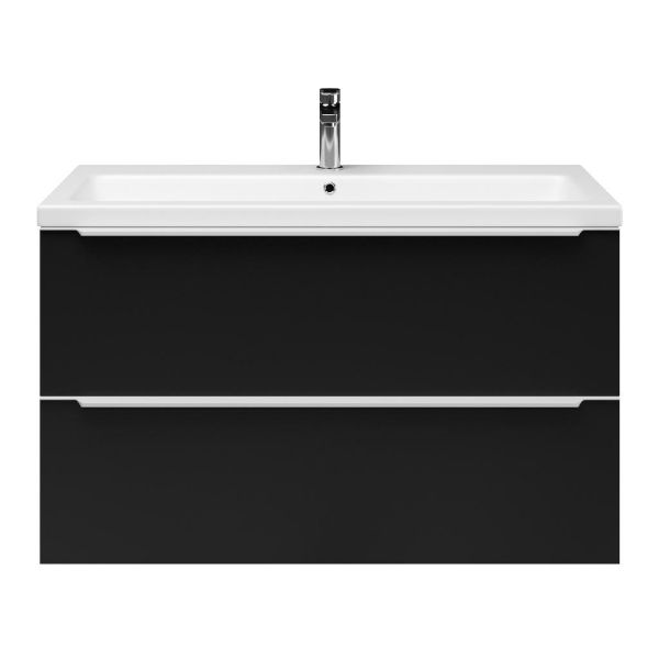 Lucilla badmeubel 100 cm mat zwart