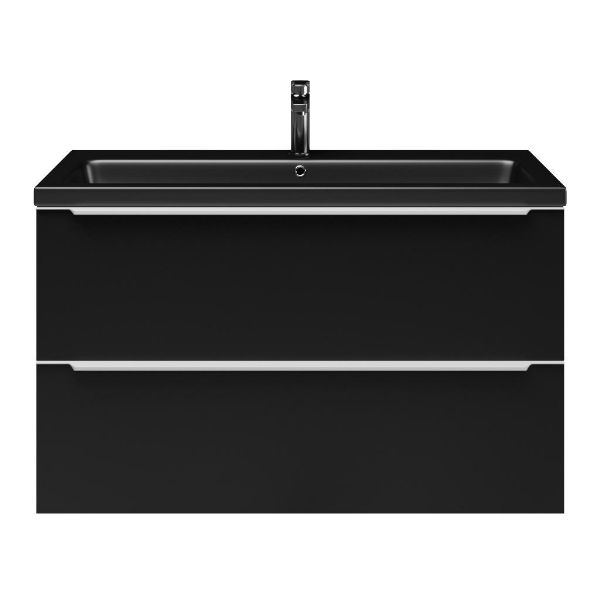 Lucilla badmeubel 100 cm mat zwart