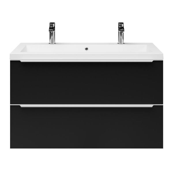 Lucilla badmeubel 100 cm mat zwart