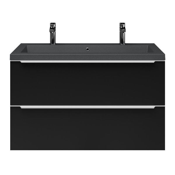 Lucilla badmeubel 100 cm mat zwart