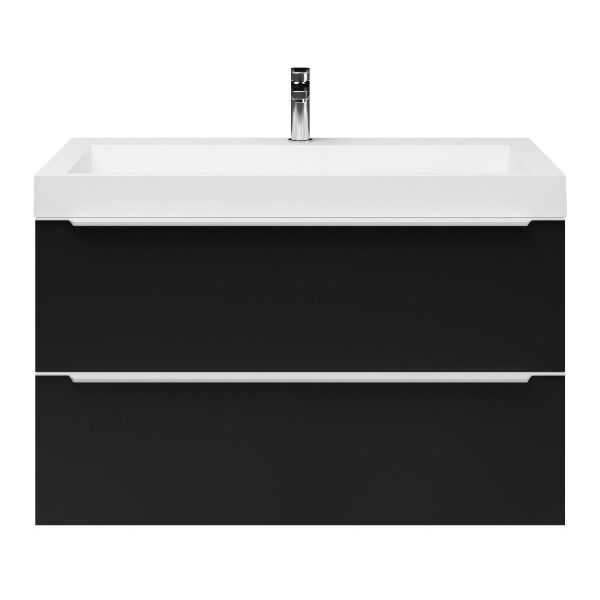 Lucilla badmeubel 100 cm mat zwart