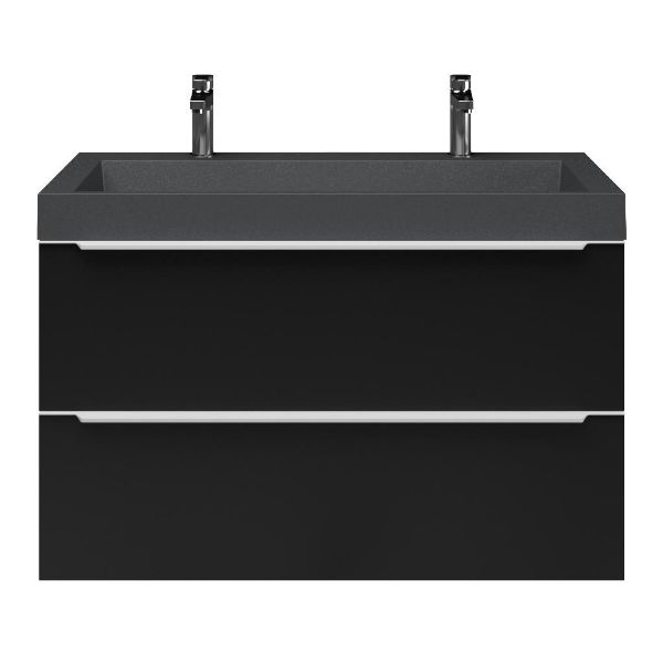 Lucilla badmeubel 100 cm mat zwart