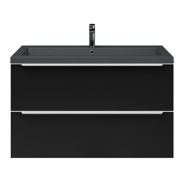 Lucilla badmeubel 100 cm mat zwart