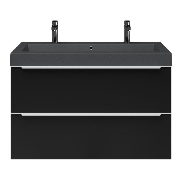 Lucilla badmeubel 100 cm mat zwart