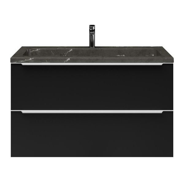 Lucilla badmeubel 100 cm mat zwart