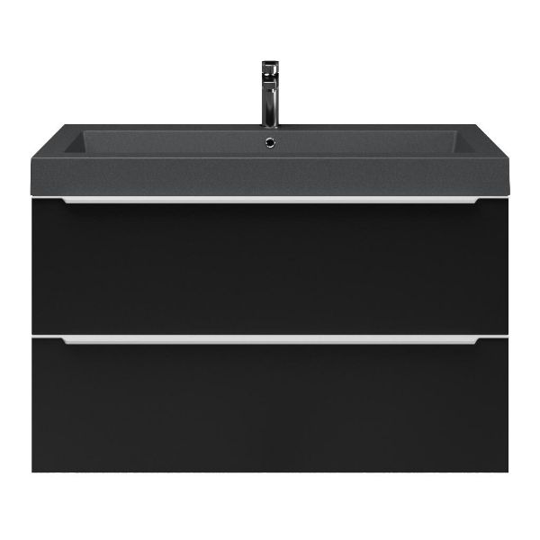 Lucilla badmeubel 100 cm mat zwart