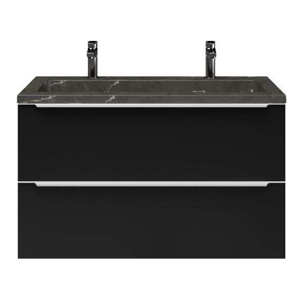 Lucilla badmeubel 100 cm mat zwart