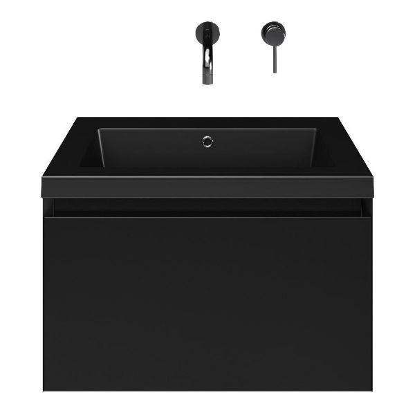 Solo badmeubel 60 cm zwart mat