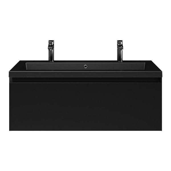 Solo badmeubel 100 cm zwart mat
