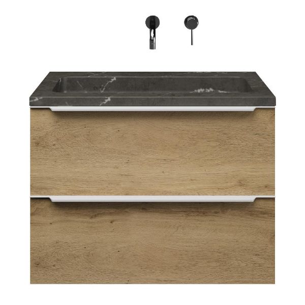 Lucilla badmeubel 80 cm warm eiken
