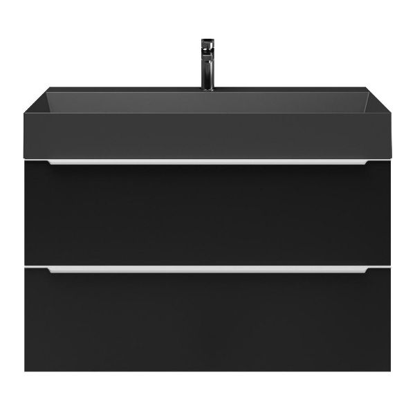Lucilla badmeubel 100 cm mat zwart