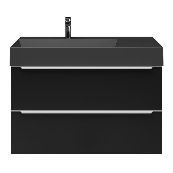 Lucilla badmeubel 100 cm mat zwart