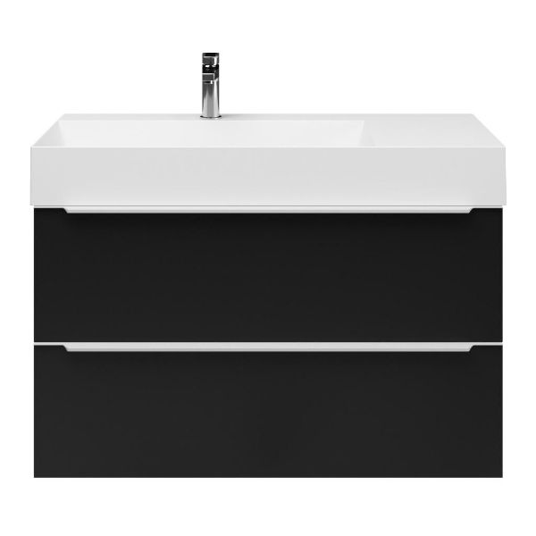 Lucilla badmeubel 100 cm mat zwart