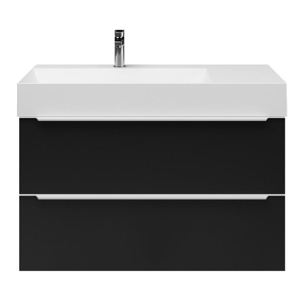 Lucilla badmeubel 100 cm mat zwart