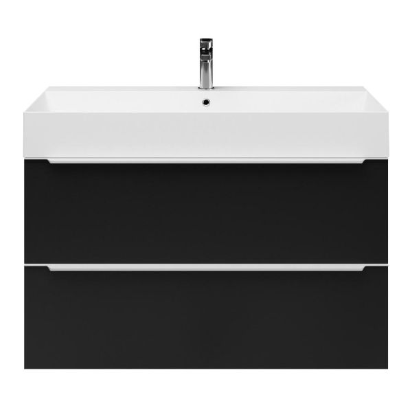 Lucilla badmeubel 100 cm mat zwart