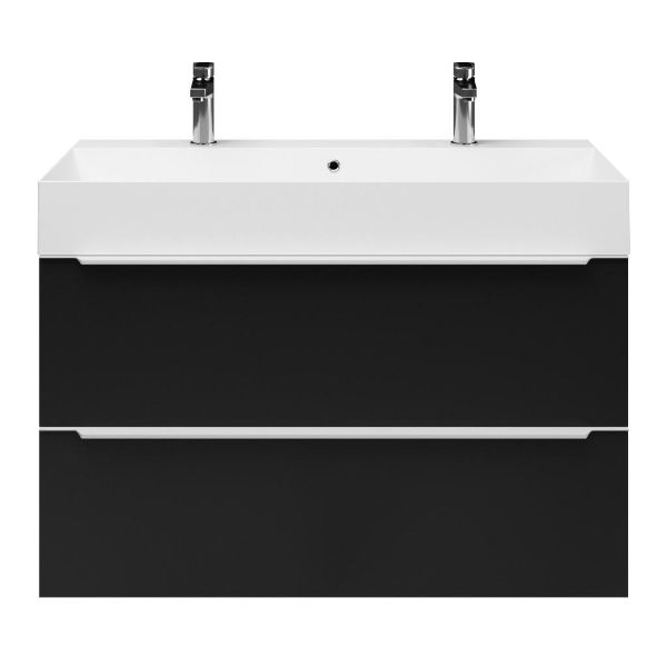 Lucilla badmeubel 100 cm mat zwart