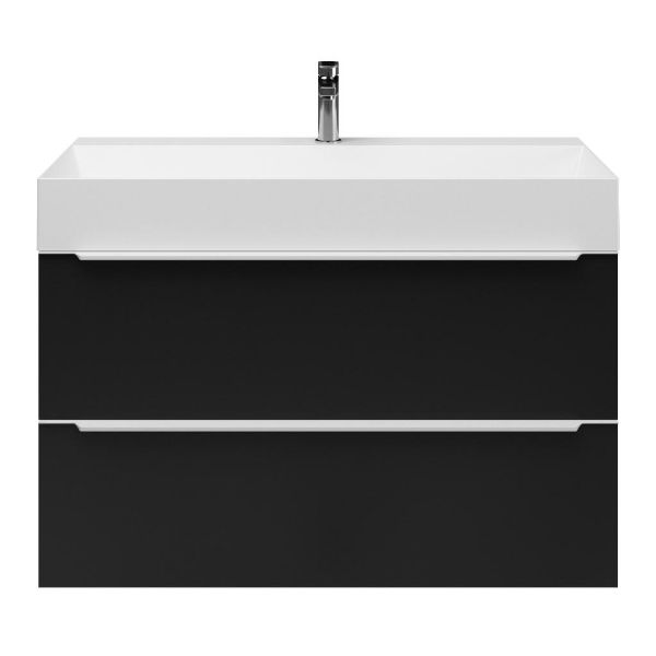 Lucilla badmeubel 100 cm mat zwart