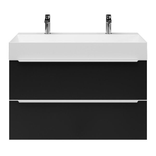 Lucilla badmeubel 100 cm mat zwart