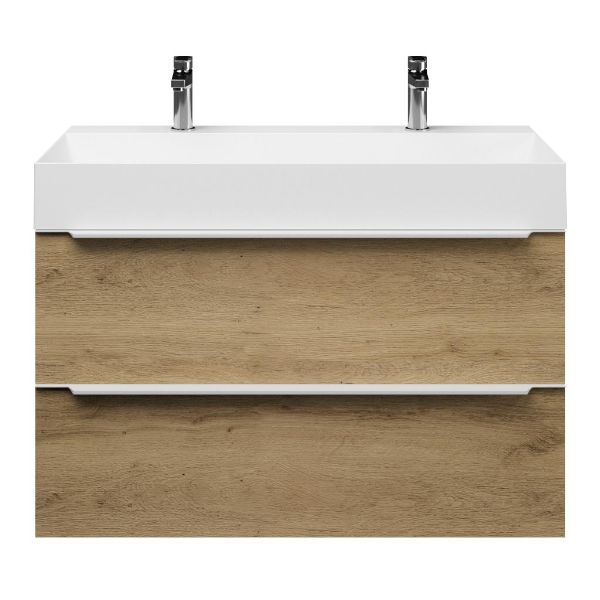 Lucilla badmeubel 100 cm warm eiken