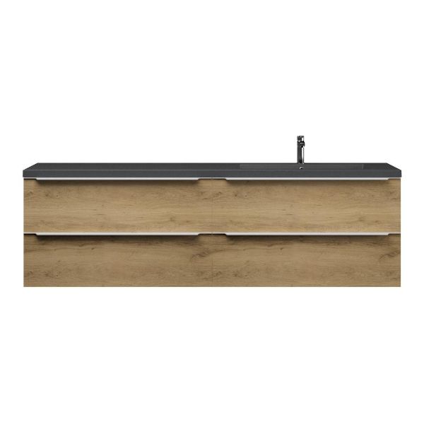 Lucilla badmeubel 200 cm warm eiken