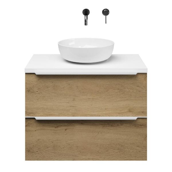 Lucilla badmeubel 80 cm warm eiken