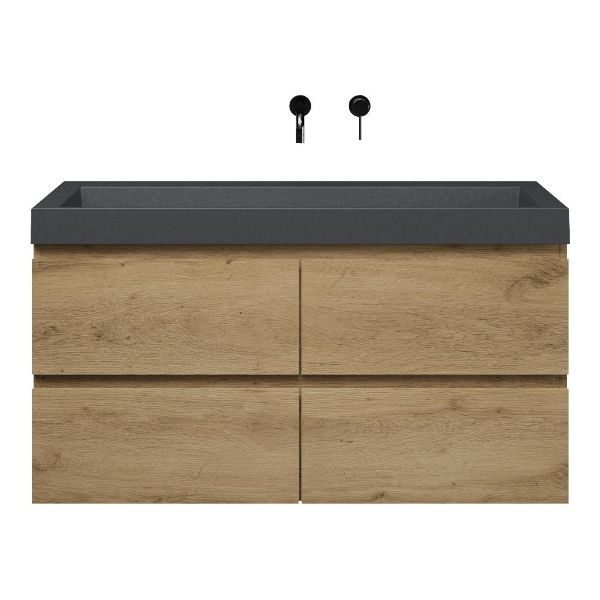 Gisella badmeubel 120 cm warm eiken