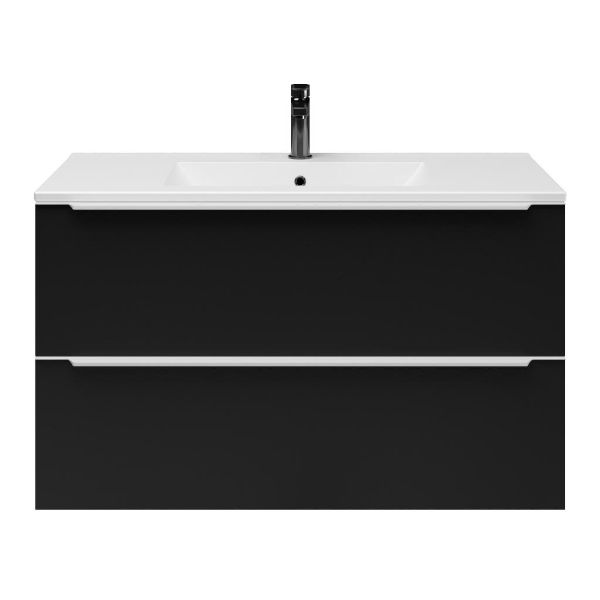 Lucilla badmeubel 100 cm mat zwart