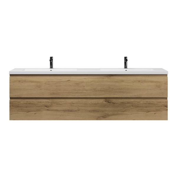 Gisella badmeubel 200 cm warm eiken