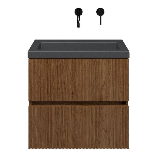 Mezzo badmeubel 60 cm warm noten