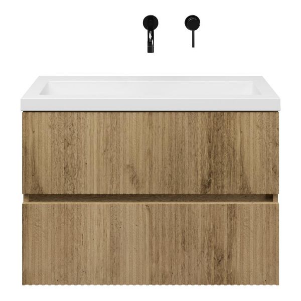 Mezzo badmeubel 80 cm warm eiken