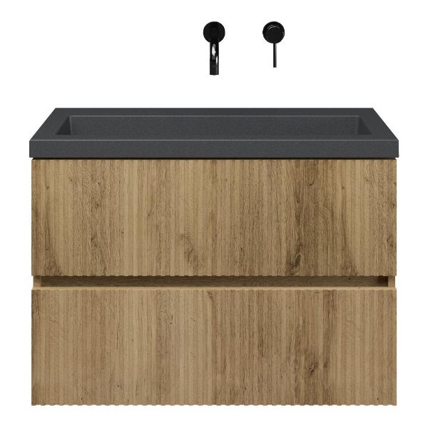 Mezzo badmeubel 80 cm warm eiken