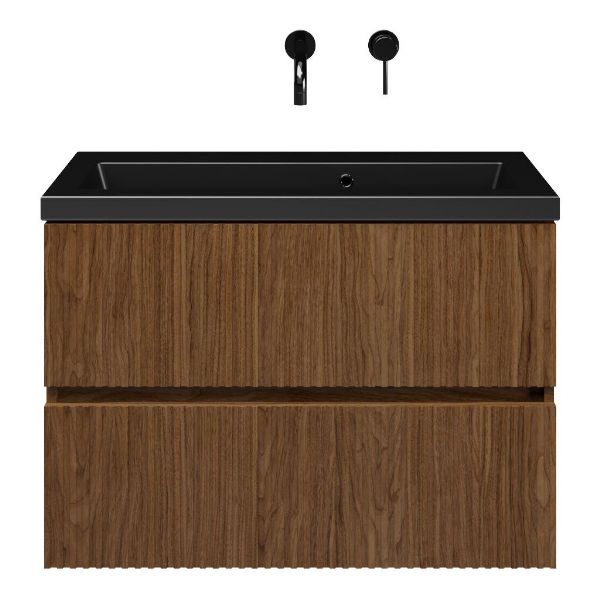 Mezzo badmeubel 80 cm warm noten