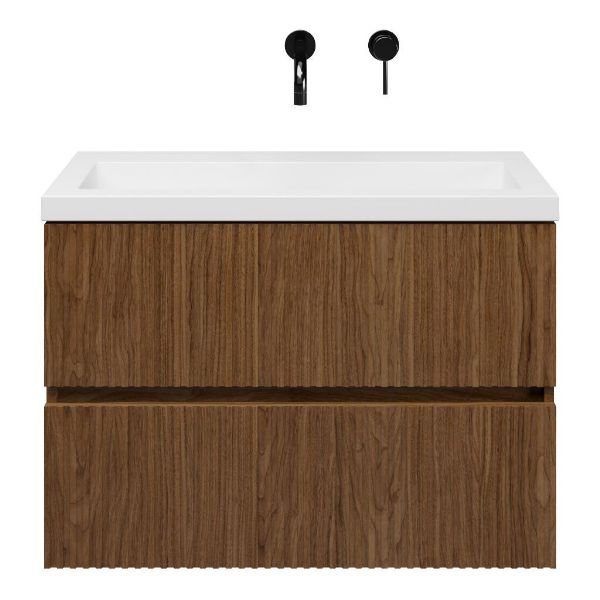 Mezzo badmeubel 80 cm warm noten