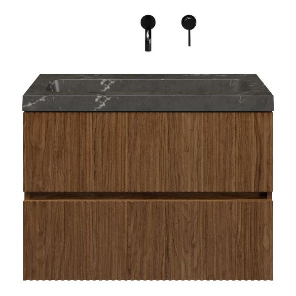 Mezzo badmeubel 80 cm warm noten