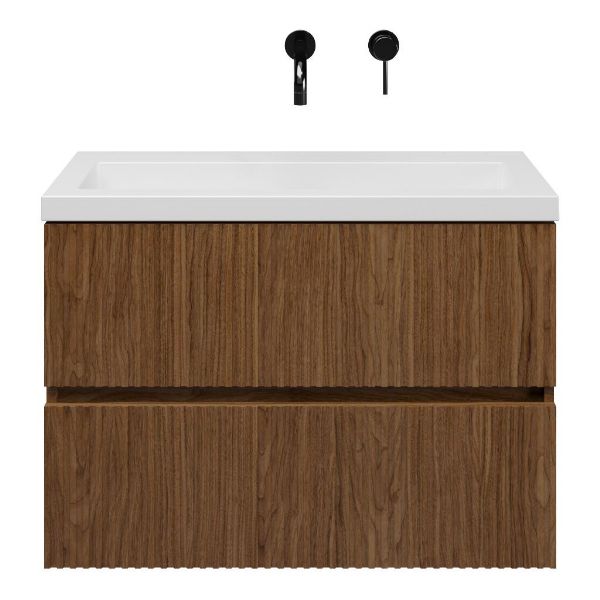 Mezzo badmeubel 80 cm warm noten