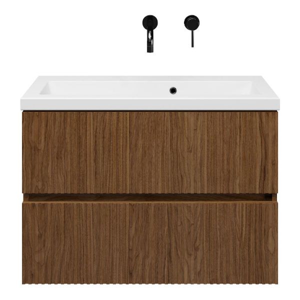 Mezzo badmeubel 80 cm warm noten