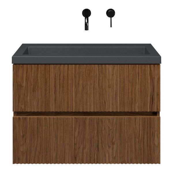 Mezzo badmeubel 80 cm warm noten