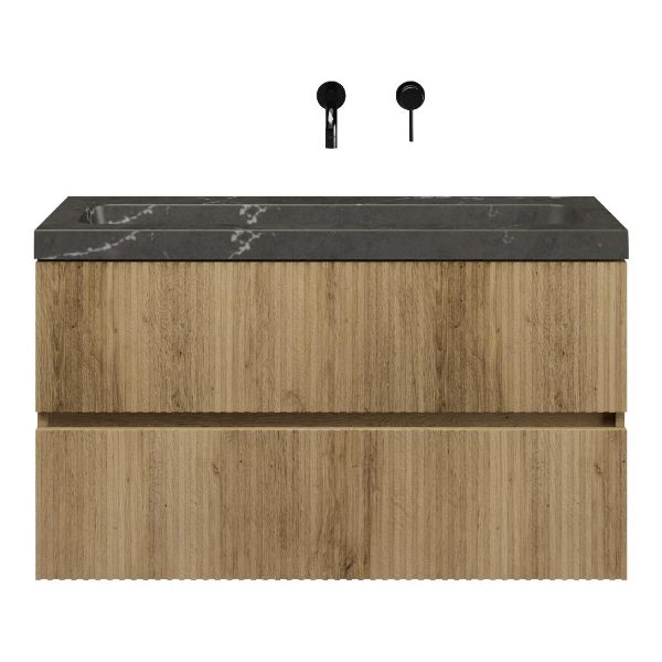 Mezzo badmeubel 100 cm warm eiken