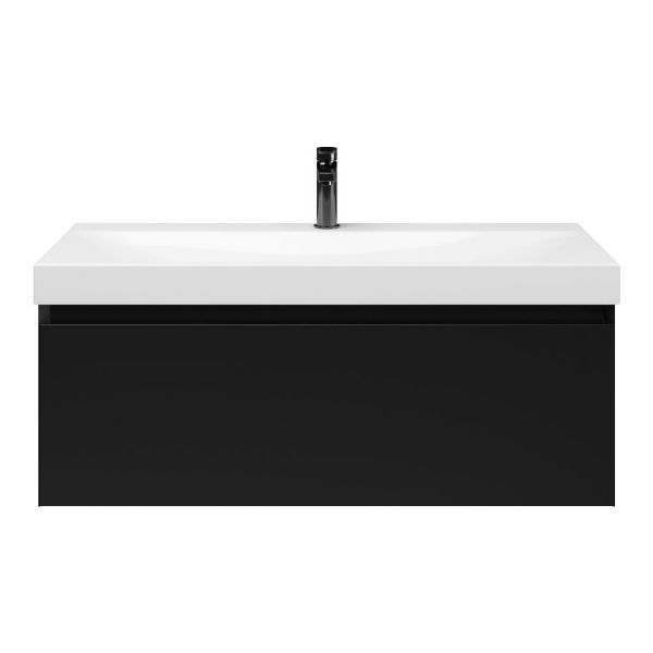 Solo badmeubel 100 cm zwart mat