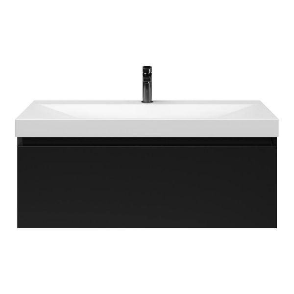 Solo badmeubel 100 cm zwart mat