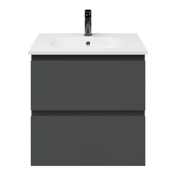 Gisella badmeubel 60 cm antraciet mat