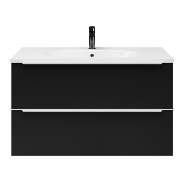 Lucilla badmeubel 100 cm mat zwart