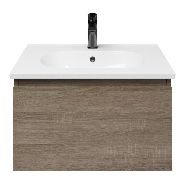 Solo badmeubel 60 cm eiken donker