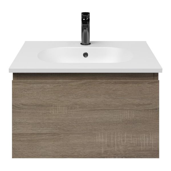 Solo badmeubel 60 cm eiken donker