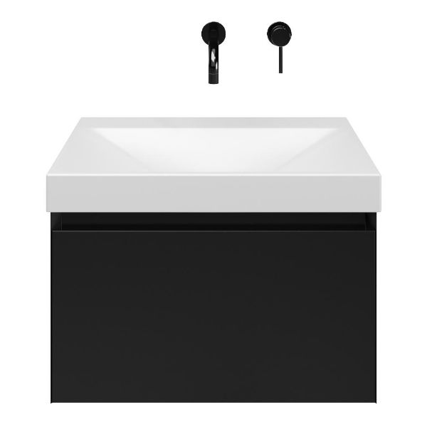 Solo badmeubel 60 cm zwart mat