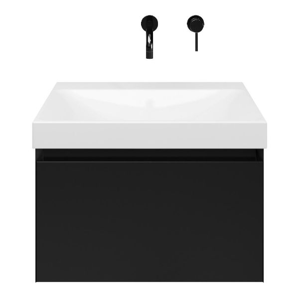 Solo badmeubel 60 cm zwart mat
